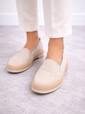 Esprit Beige Espadrille Slip-On Mules